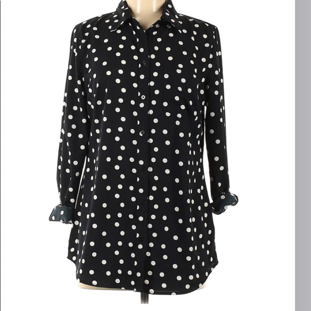 Merona Polkadotted Dress Shirt - Picture 1 of 5